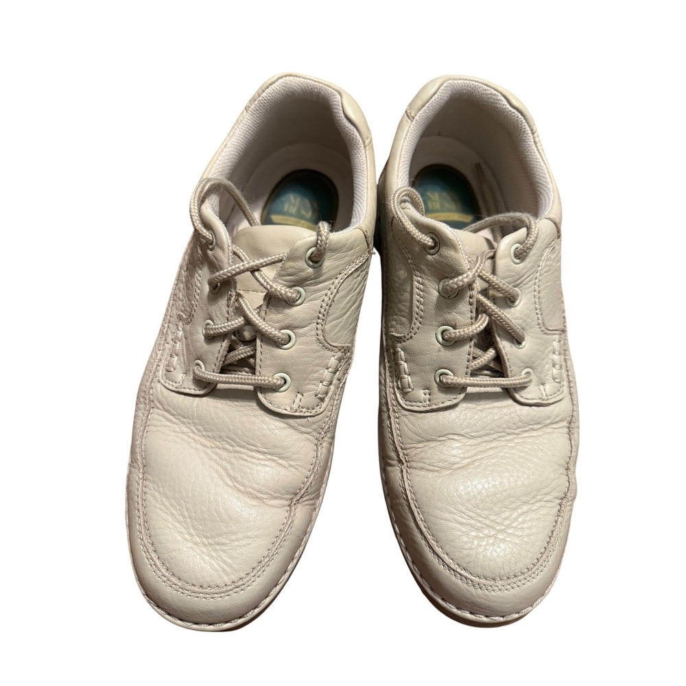 Nunn Bush 83890-06 Comfort Gel Shoes Men's 12 M‎ Genuine Leather Cream Lace Up